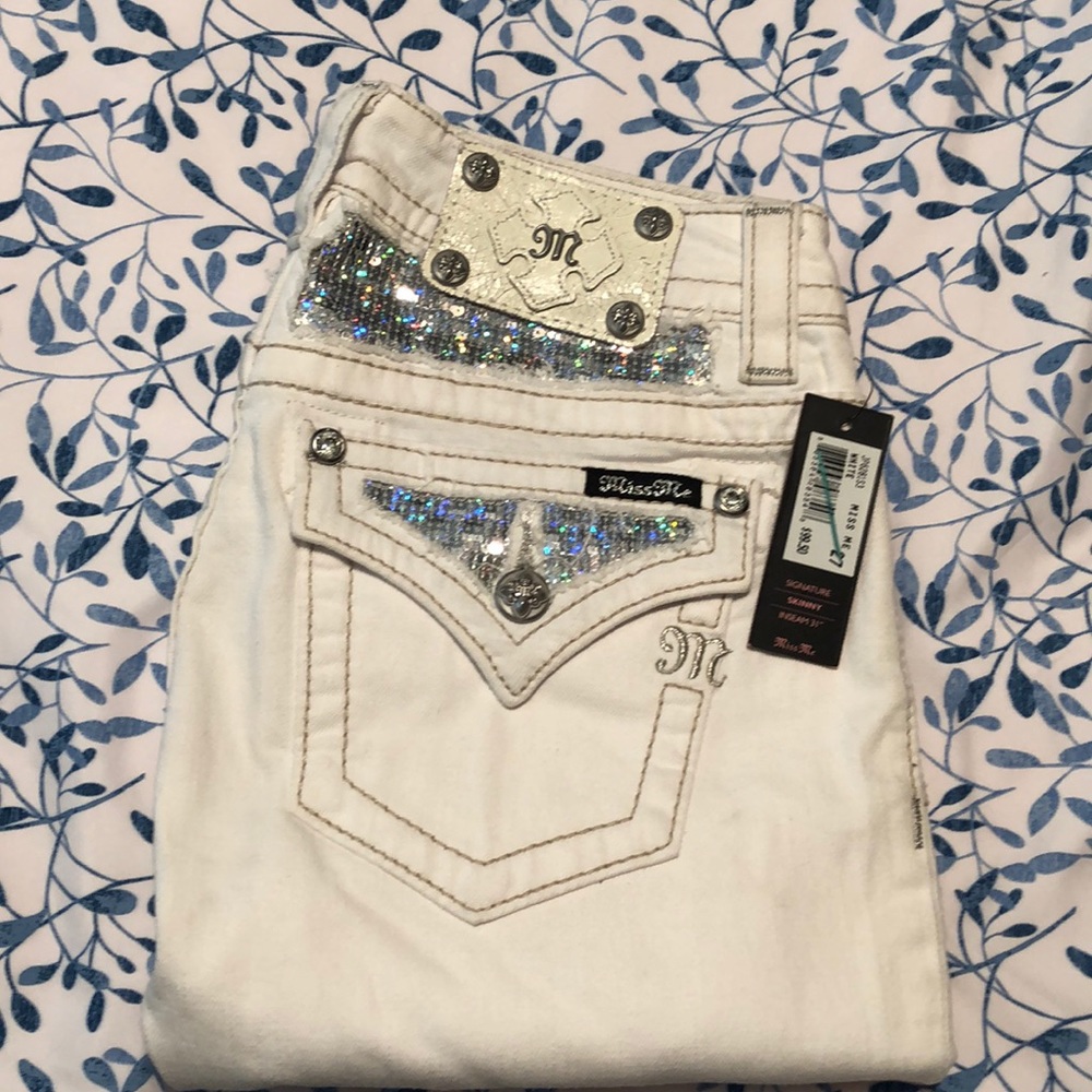 Brand new white miss me skinny jean